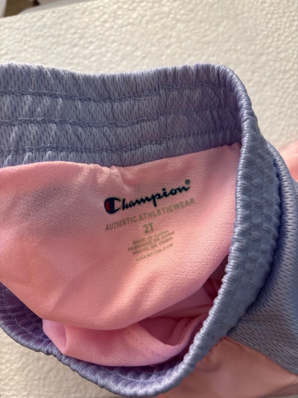 Girl’s Pink Shorts with Light Blue Detailing 2T